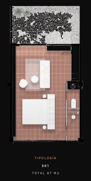 Tipología 501 — Total 87 m²