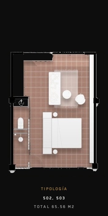 Tipología 502, 503 — Total 65.56 m²