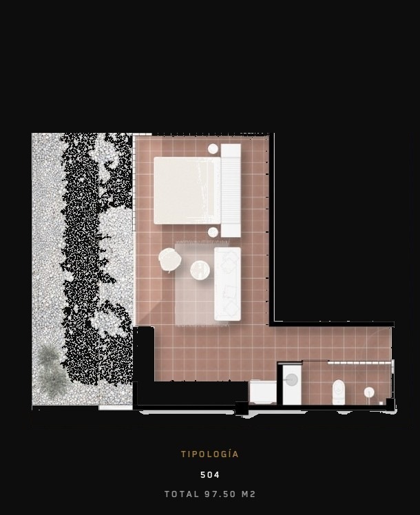 Tipología 504 — Total 97.50 m²