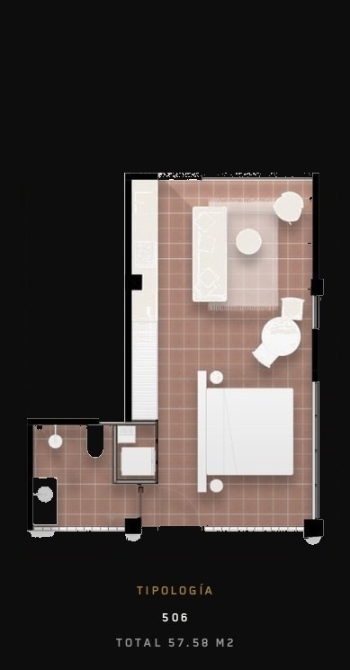 Tipología 506 — Total 57.58 m²