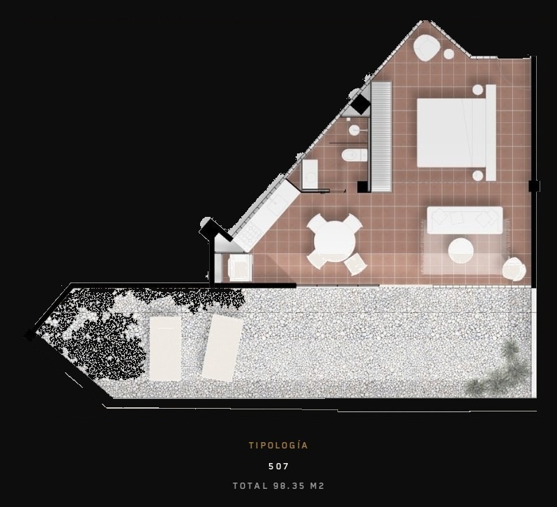 Tipología 507 — Total 98.35 m²